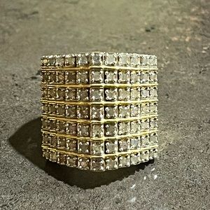 Gold plated diamond ring